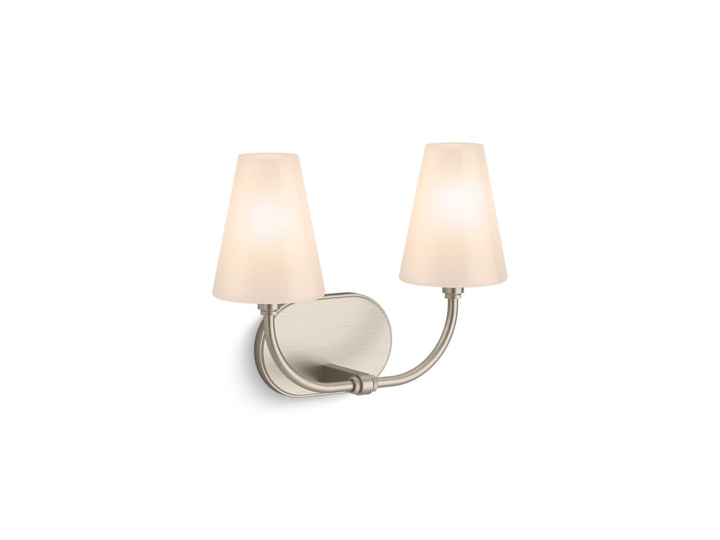 KOHLER K-32256-SC02-BNL Kernen By Studio Mcgee Two-Light Sconce In Brushed Nickel