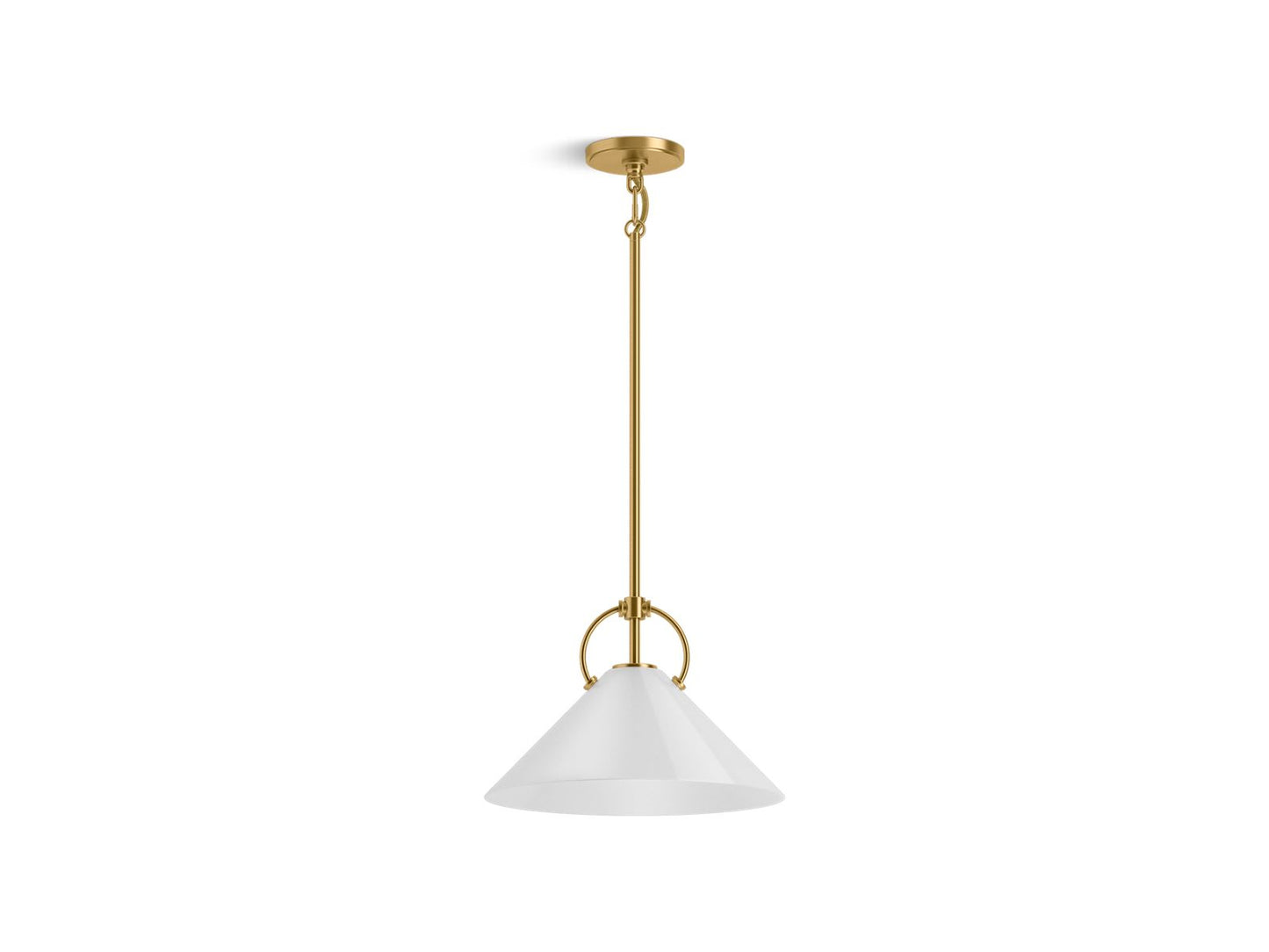 KOHLER K-32260-PE01-2GL Kernen By Studio Mcgee 14" Pendant In Brushed Moderne Brass