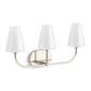 KOHLER K-32257-SC03-SNL Kernen By Studio Mcgee Three-Light Sconce In Polished Nickel