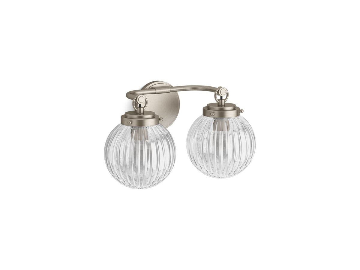 KOHLER K-32253-SC02-BNL Embra By Studio Mcgee Two-Light Sconce - Brushed Nickel