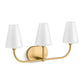 KOHLER K-32257-SC03-2GL Kernen By Studio Mcgee Three-Light Sconce In Brushed Moderne Brass