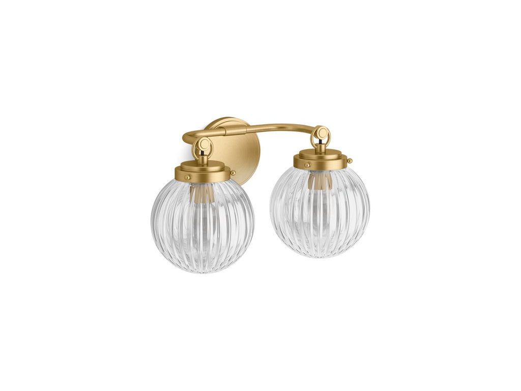 KOHLER K-32253-SC02-2GL Embra By Studio Mcgee Two-Light Sconce - Brushed Moderne Brass
