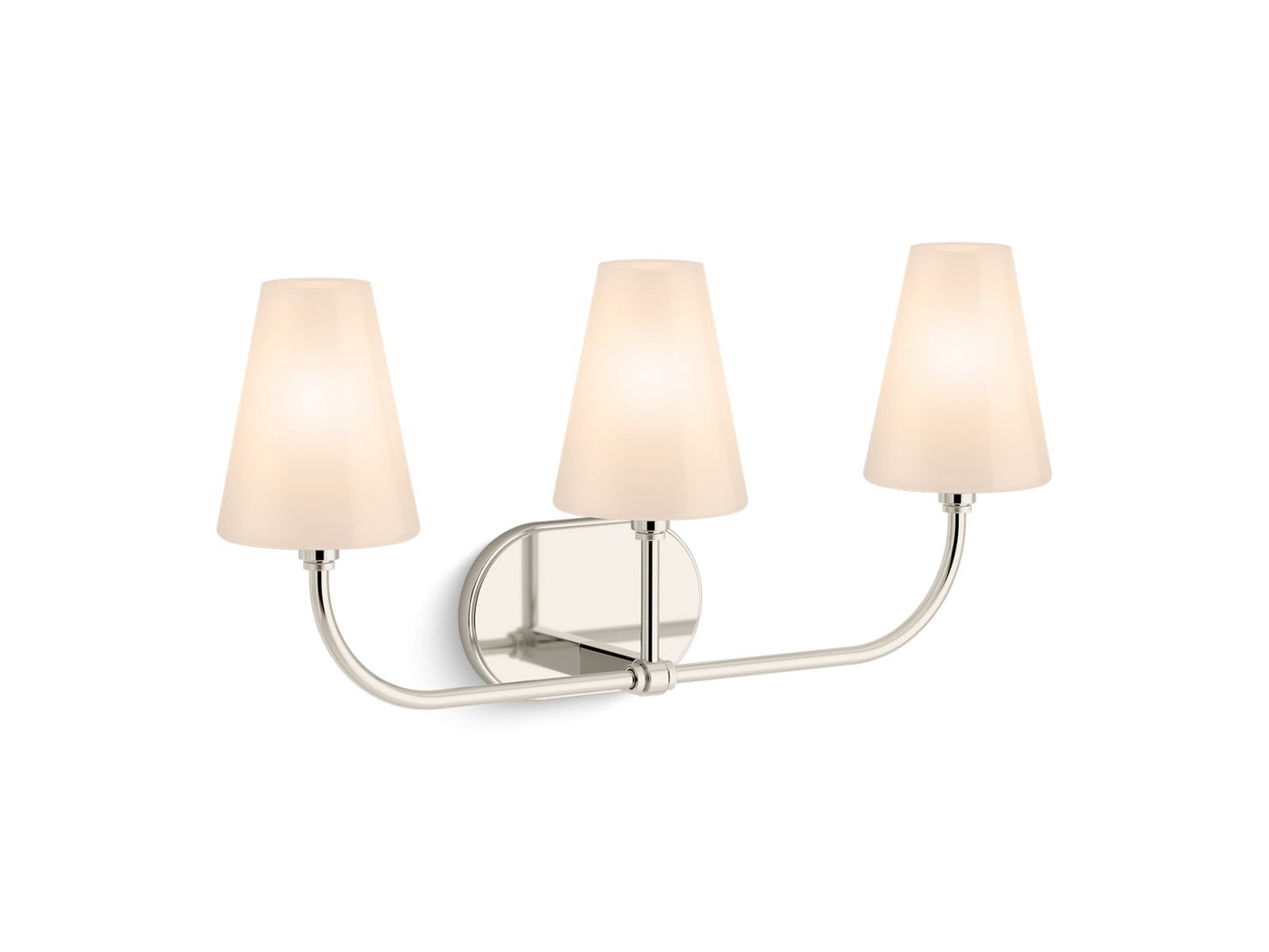 KOHLER K-32257-SC03-SNL Kernen By Studio Mcgee Three-Light Sconce In Polished Nickel