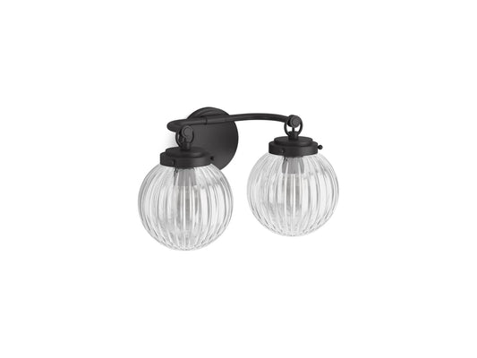 KOHLER K-32253-SC02-BLL Embra By Studio Mcgee Two-Light Sconce In Matte Black