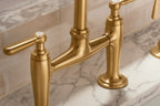 KOHLER K-28356-VS Edalyn By Studio Mcgee Two-Hole Bridge Kitchen Sink Faucet With Side Sprayer - Vibrant Stainless