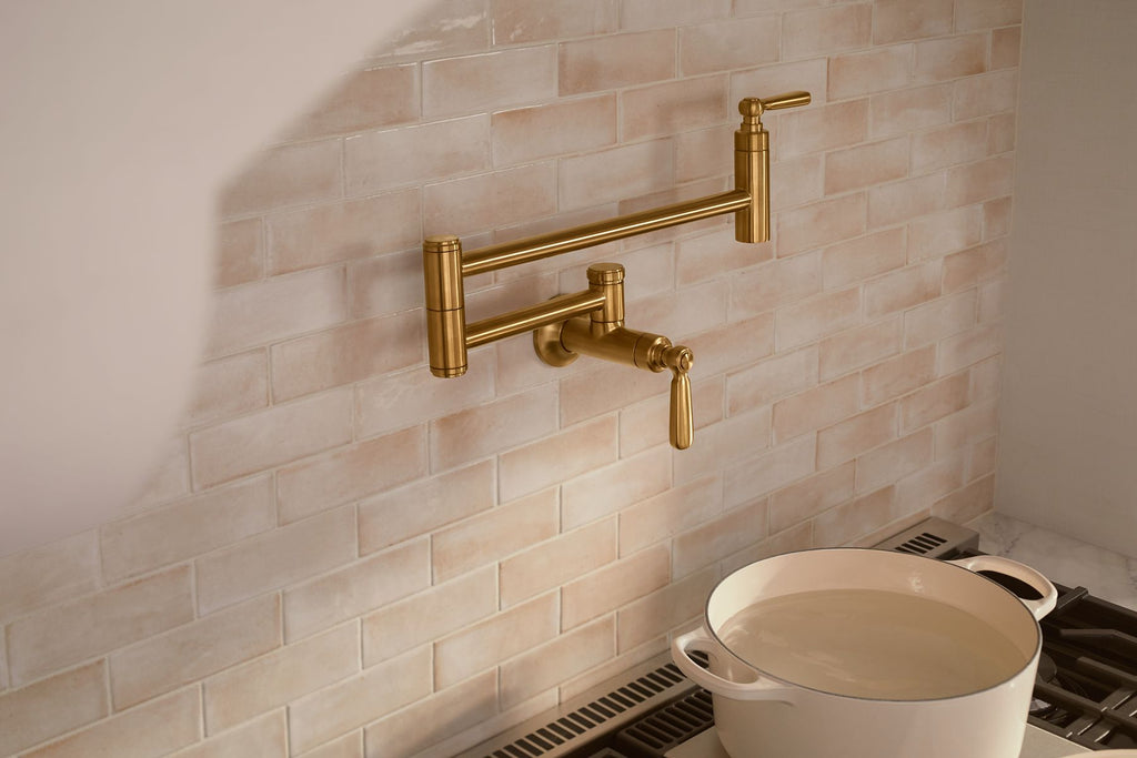 KOHLER K-28359-SN Edalyn By Studio Mcgee Wall-Mount Pot Filler - Vibrant Polished Nickel