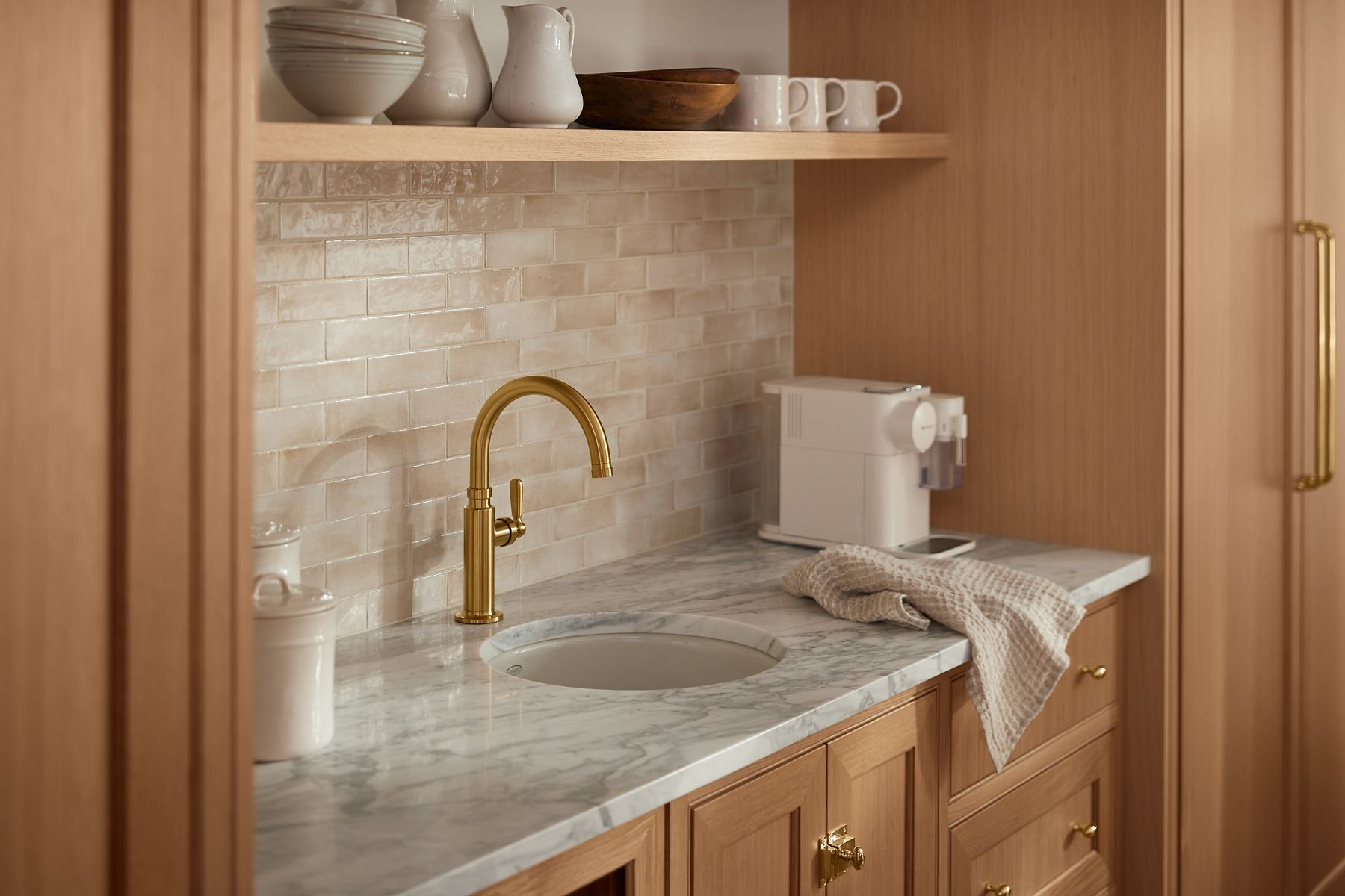 KOHLER K-28357-2MB Edalyn By Studio Mcgee Single-Handle Bar Sink Faucet - Vibrant Brushed Moderne Brass