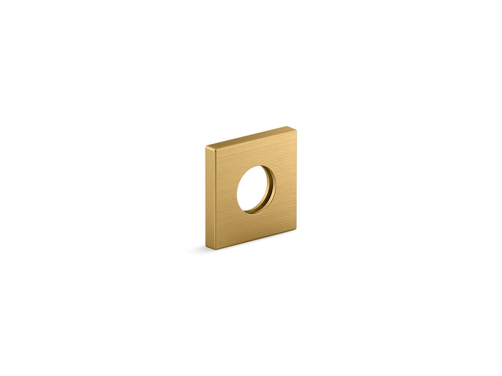 KOHLER K-76335-2MB Shower Arm Trim Kit, Square - Vibrant Brushed Moderne Brass