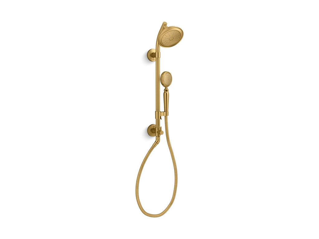 KOHLER K-76472-G-2MB Artifacts Hydrorail-S Shower Column Kit, 1.75 Gpm - Vibrant Brushed Moderne Brass