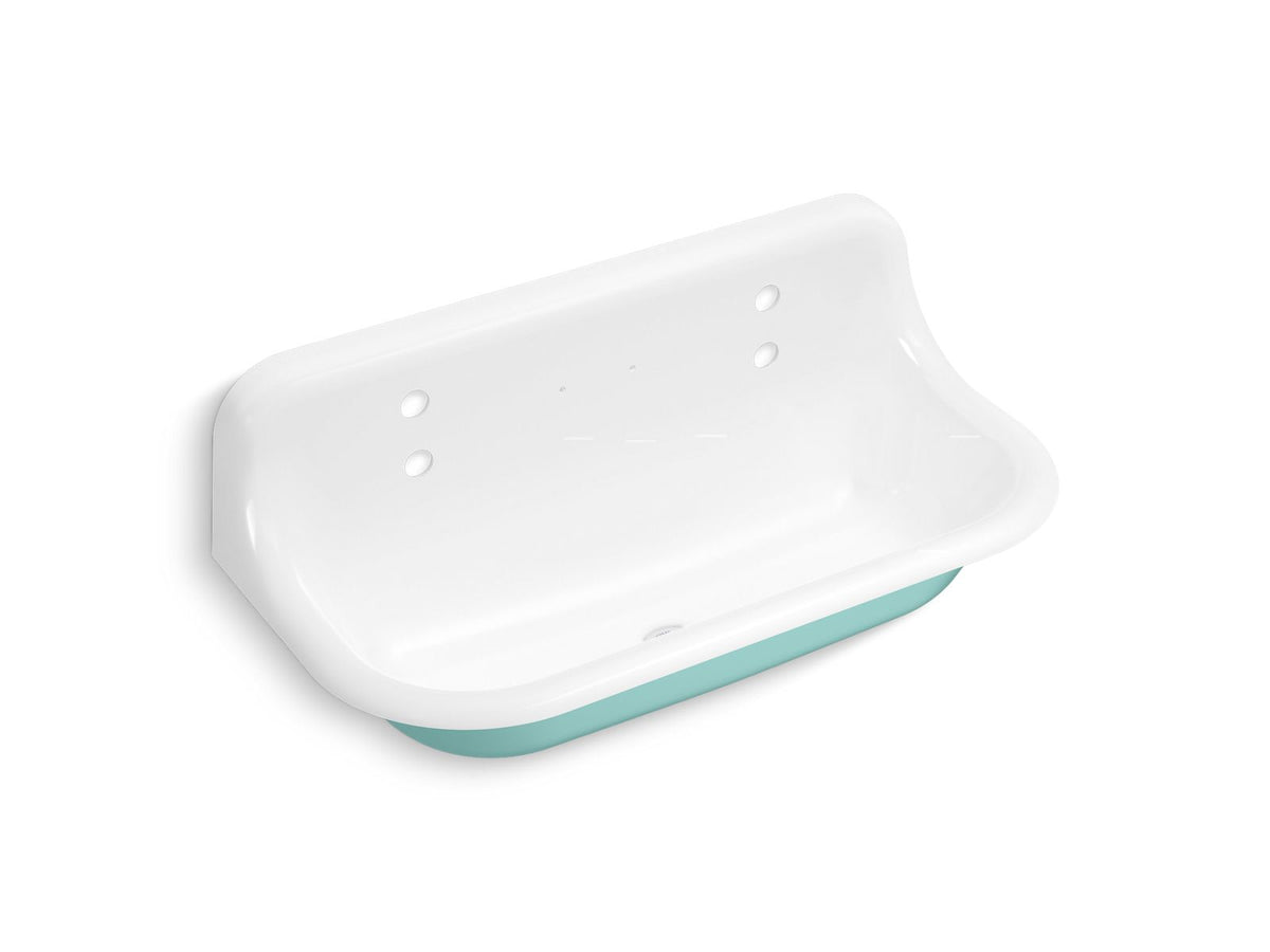 KOHLER K-3200-PSG-0 Brockway 36" Wall-Mount Utility Sink - 150Th Spring Green