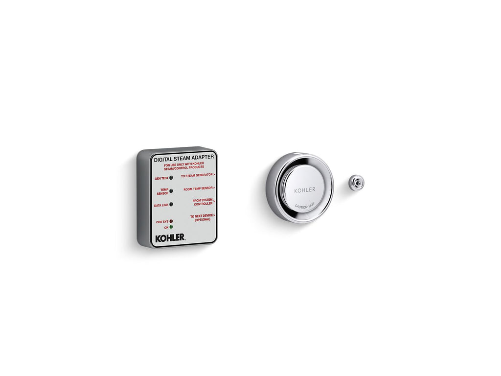 KOHLER K-5548-K1-CP Invigoration Series Digital Steam Adapter Kit - Polished Chrome