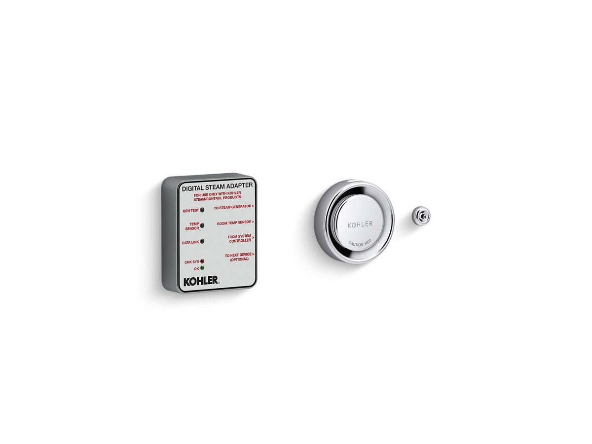 KOHLER K-5548-K1-CP Invigoration Series Digital Steam Adapter Kit - Polished Chrome