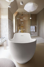 KOHLER K-T77984-4-BN Components Floor-Mount Bath Filler Trim With Lever Handles And Handshower - Vibrant Brushed Nickel