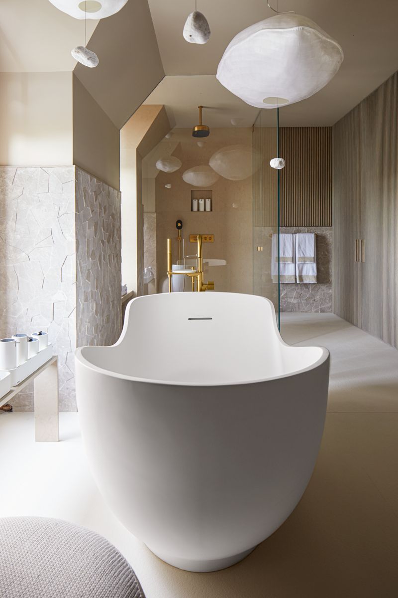 KOHLER K-T77984-4-BN Components Floor-Mount Bath Filler Trim With Lever Handles And Handshower - Vibrant Brushed Nickel