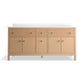 KOHLER K-35023-SWK Malin By Studio Mcgee 72" Bathroom Vanity Cabinet With Sinks And Quartz Top In White Oak