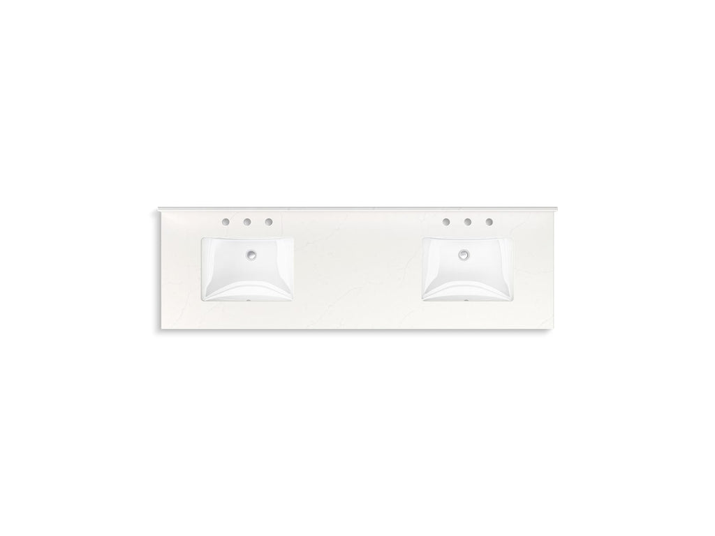 KOHLER K-35023-DAK Malin By Studio Mcgee 72" Bathroom Vanity Cabinet With Sinks And Quartz Top - Draper Oak