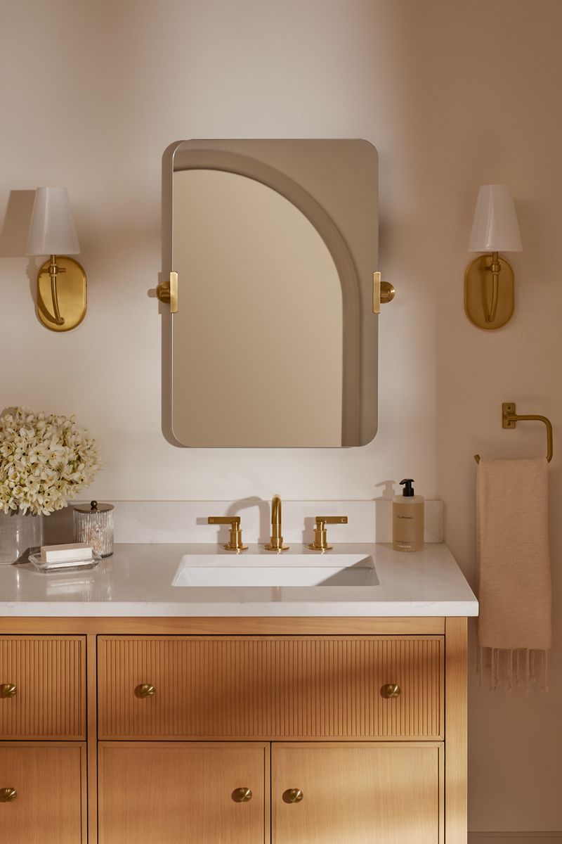 KOHLER K-35908-4-2MB Castia By Studio Mcgee Widespread Bathroom Sink Faucet, 1.2 Gpm - Vibrant Brushed Moderne Brass