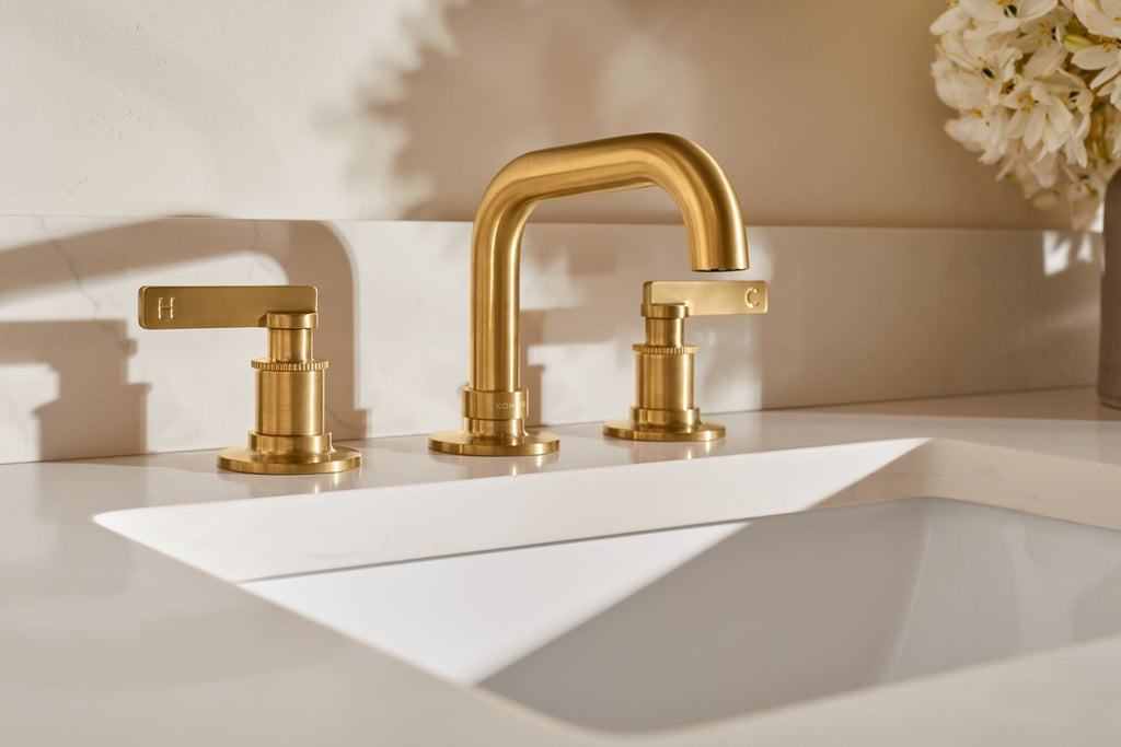 KOHLER K-35908-4-2MB Castia By Studio Mcgee Widespread Bathroom Sink Faucet, 1.2 Gpm - Vibrant Brushed Moderne Brass
