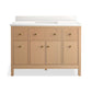 KOHLER K-35021-SWK Malin By Studio Mcgee 48" Bathroom Vanity Cabinet With Sink And Quartz Top In White Oak