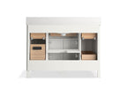 KOHLER K-35021-0 Malin By Studio Mcgee 48" Bathroom Vanity Cabinet With Sink And Quartz Top - White