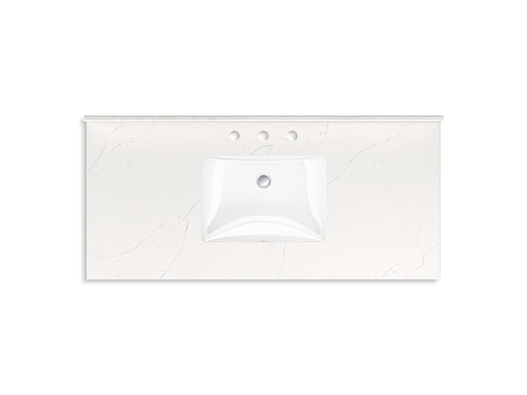 KOHLER K-35021-0 Malin By Studio Mcgee 48" Bathroom Vanity Cabinet With Sink And Quartz Top - White