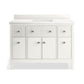 KOHLER K-35021-0 Malin By Studio Mcgee 48" Bathroom Vanity Cabinet With Sink And Quartz Top In White