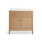 KOHLER K-35020-SWK Malin By Studio Mcgee 36" Bathroom Vanity Cabinet With Sink And Quartz Top In White Oak