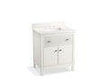 KOHLER K-35019-0 Malin By Studio Mcgee 30" Bathroom Vanity Cabinet With Sink And Quartz Top - White