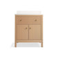 KOHLER K-35019-SWK Malin By Studio Mcgee 30" Bathroom Vanity Cabinet With Sink And Quartz Top In White Oak