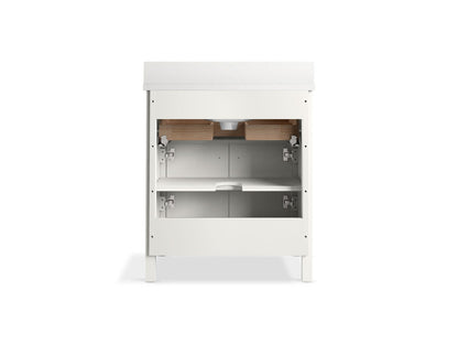 KOHLER K-35019-DAK Malin by Studio McGee 30" bathroom vanity cabinet with sink and quartz top - Draper Oak