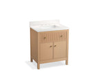KOHLER K-35019-SWK Malin By Studio Mcgee 30" Bathroom Vanity Cabinet With Sink And Quartz Top - White Oak