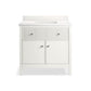 KOHLER K-35020-0 Malin By Studio Mcgee 36" Bathroom Vanity Cabinet With Sink And Quartz Top In White