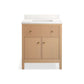 KOHLER K-35019-SWK Malin By Studio Mcgee 30" Bathroom Vanity Cabinet With Sink And Quartz Top In White Oak