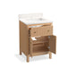 KOHLER K-35018-SWK Malin By Studio Mcgee 24" Bathroom Vanity Cabinet With Sink And Quartz Top In White Oak