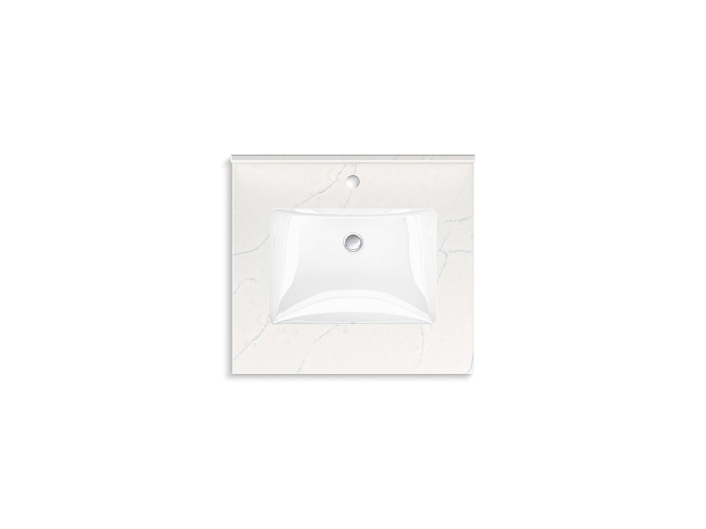 KOHLER K-35018-0 Malin By Studio Mcgee 24" Bathroom Vanity Cabinet With Sink And Quartz Top - White