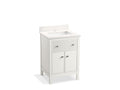 KOHLER K-35018-0 Malin By Studio Mcgee 24" Bathroom Vanity Cabinet With Sink And Quartz Top - White