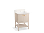 KOHLER K-35024-LWG Seagrove By Studio Mcgee 24" Bathroom Vanity Cabinet With Sink And Quartz Top - Light Clay