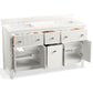 KOHLER K-35022-0 Malin By Studio Mcgee 60" Bathroom Vanity Cabinet With Sinks And Quartz Top In White