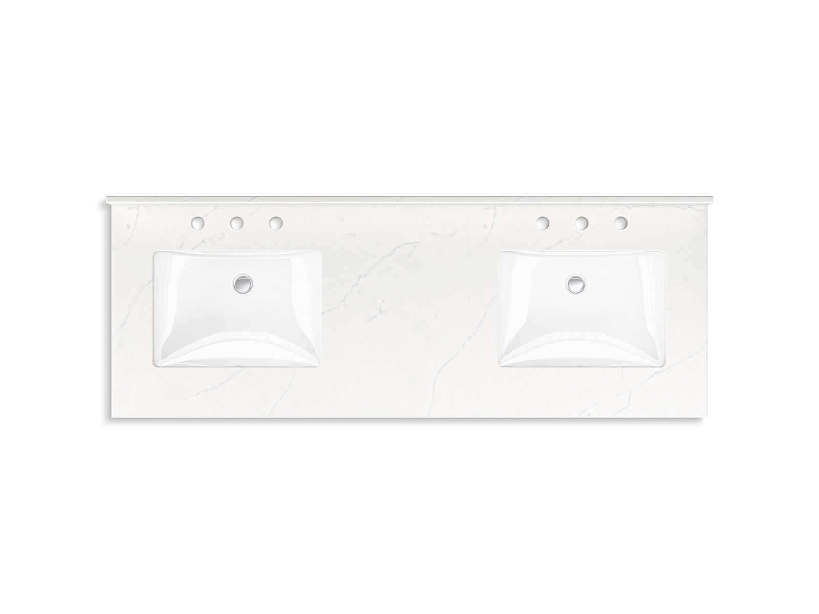 KOHLER K-35028-DWG Seagrove By Studio Mcgee 60" Bathroom Vanity Cabinet With Sinks And Quartz Top - Ferrous Grey