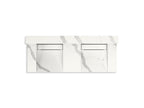 KOHLER K-81025-BSS-KEB Constellation 60" Wall-Mount Basin Lavatory System With Backsplash - Et Bianco Cal