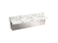 KOHLER K-81026-BSS-KEB Constellation 90" Wall-Mount Basin Lavatory System With Backsplash - Et Bianco Cal