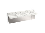 KOHLER K-81026-BSS-KEB Constellation 90" Wall-Mount Basin Lavatory System With Backsplash - Et Bianco Cal