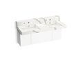 KOHLER K-81025-BPW-KEB Constellation 60" Wall-Mount Basin Lavatory System With Backsplash - Et Bianco Cal