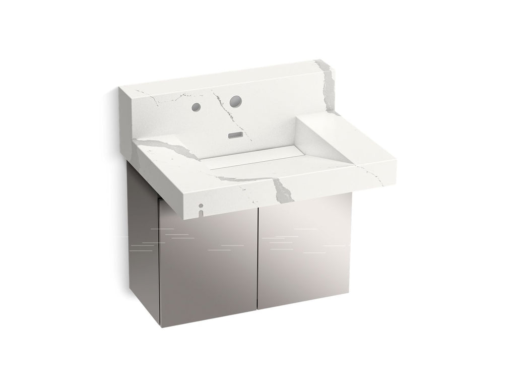KOHLER K-81024-BSS-KEB Constellation 30" Wall-Mount Lavatory System With Backsplash - Et Bianco Cal