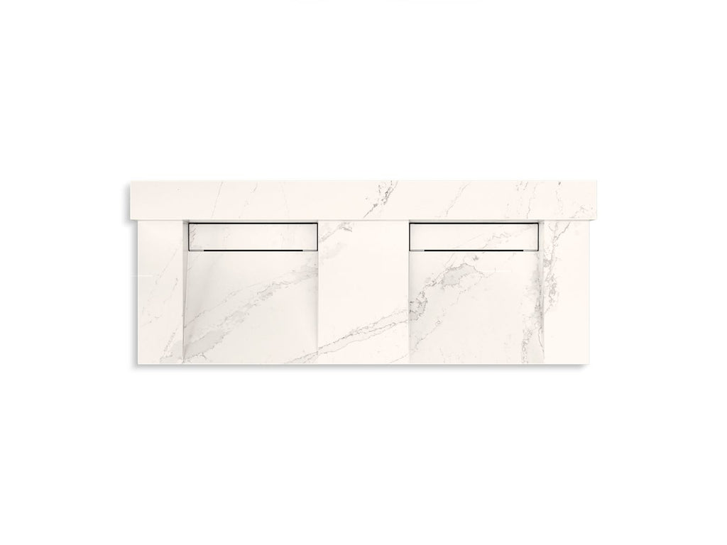 KOHLER K-81025-BSS-KEG Constellation 60" Wall-Mount Basin Lavatory System With Backsplash - Et Cal Gold