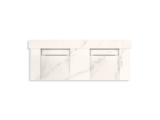 KOHLER K-81025-BSS-KEG Constellation 60" wall-mount basin lavatory system with backsplash - Et Cal Gold