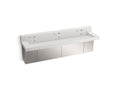 KOHLER K-81028-BSS-KEP Constellation 90" Wall-Mount Trough Lavatory System With Backsplash - Pearl Jasmine