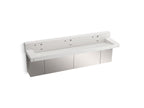 KOHLER K-81028-BSS-KEP Constellation 90" Wall-Mount Trough Lavatory System With Backsplash - Pearl Jasmine