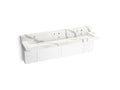 KOHLER K-81028-BPW-KEB Constellation 90" Wall-Mount Trough Lavatory System With Backsplash - Et Bianco Cal