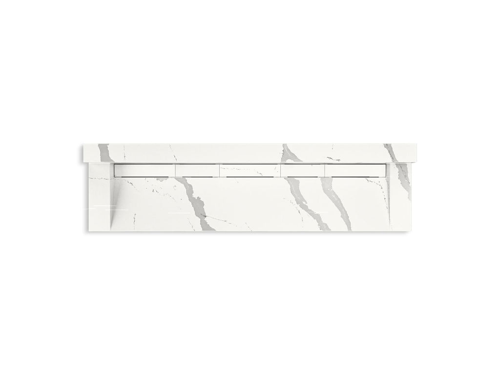 KOHLER K-81028-BSS-KEB Constellation 90" Wall-Mount Trough Lavatory System With Backsplash - Et Bianco Cal
